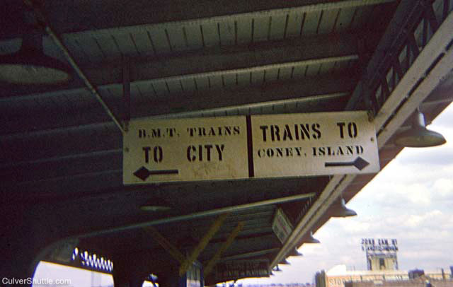 B.M.T. TRAINS TO CITY / TRAINS TO CONEY ISLAND